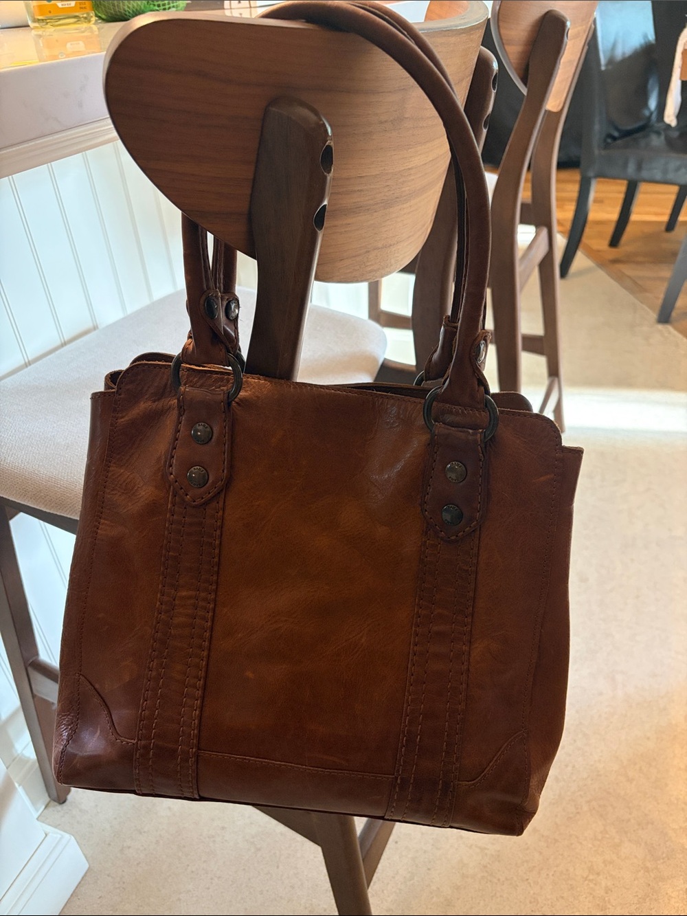 Frye Melissa Tote in Cognac
